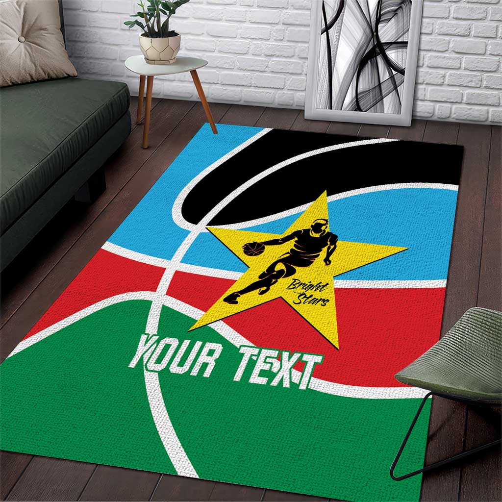 South Sudan Basketball Custom Area Rug Come On Bright Stars - Wonder Print Shop