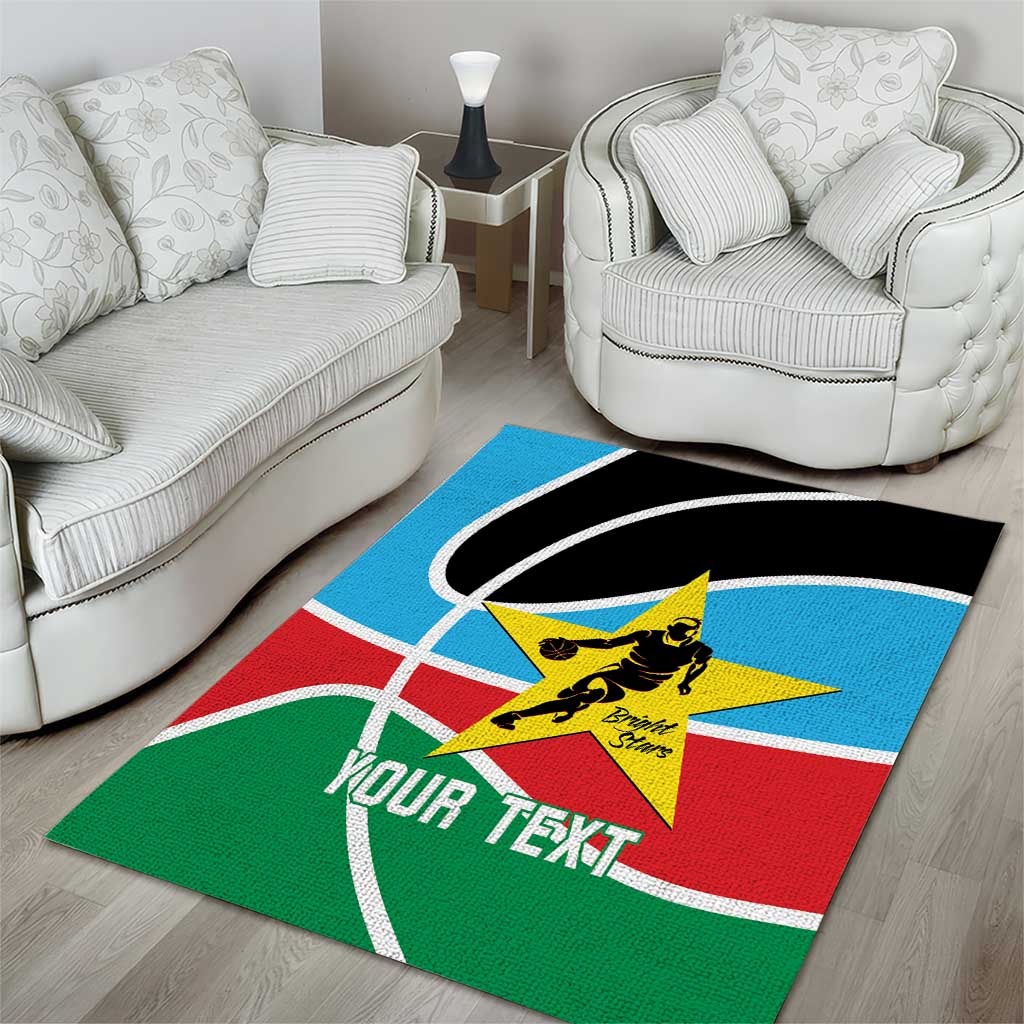 South Sudan Basketball Custom Area Rug Come On Bright Stars - Wonder Print Shop