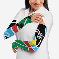 South Sudan Basketball Custom Arm Sleeves Come On Bright Stars - Wonder Print Shop