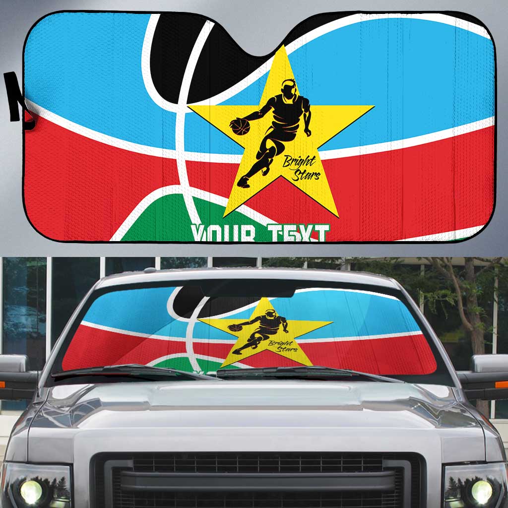 South Sudan Basketball Custom Auto Sun Shade Come On Bright Stars - Wonder Print Shop