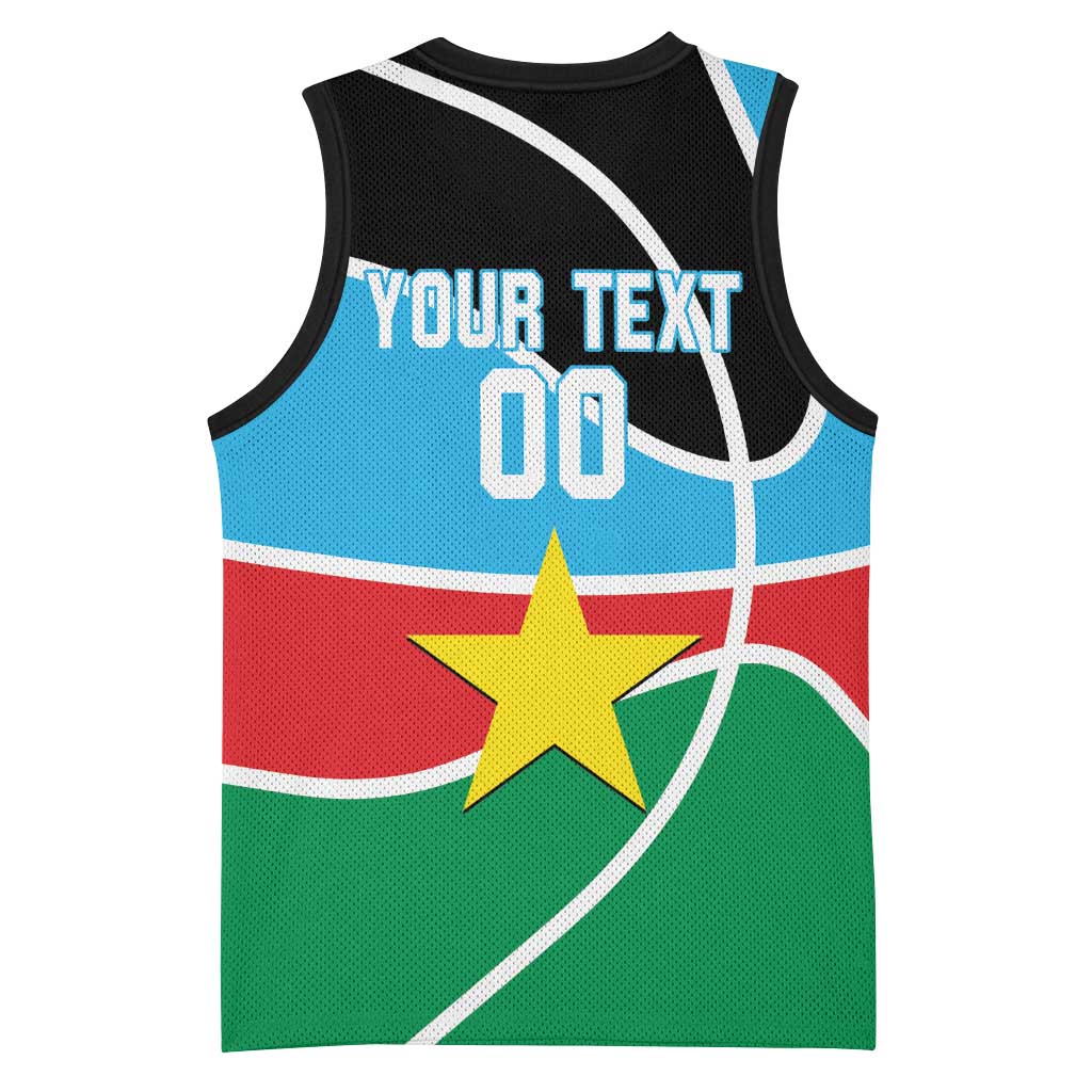 South Sudan Basketball Custom Basketball Jersey Come On Bright Stars - Wonder Print Shop