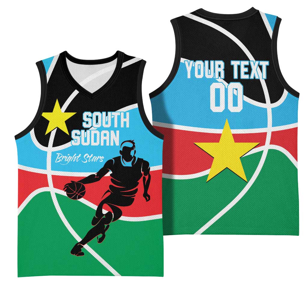 South Sudan Basketball Custom Basketball Jersey Come On Bright Stars - Wonder Print Shop
