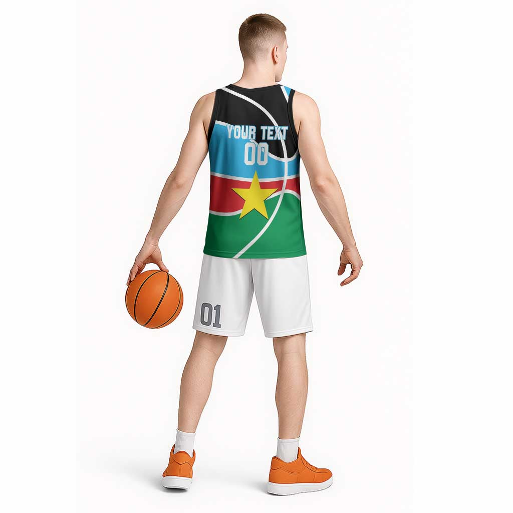 South Sudan Basketball Custom Basketball Jersey Come On Bright Stars - Wonder Print Shop