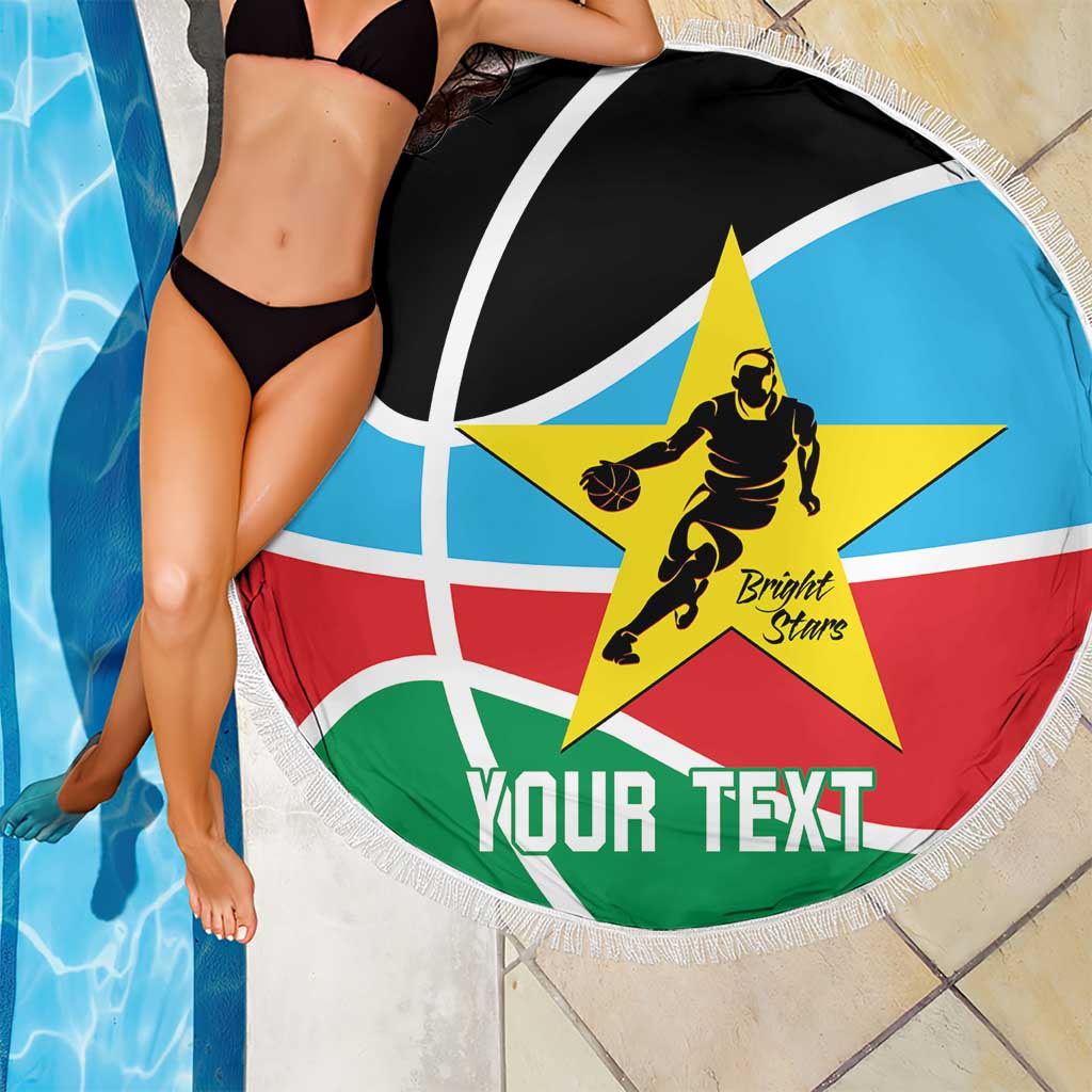 South Sudan Basketball Custom Beach Blanket Come On Bright Stars - Wonder Print Shop