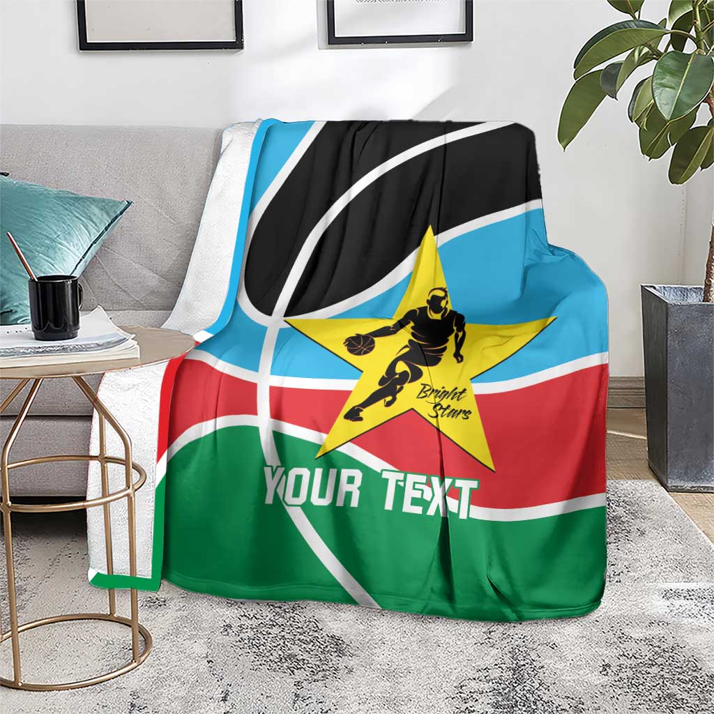 South Sudan Basketball Custom Blanket Come On Bright Stars - Wonder Print Shop