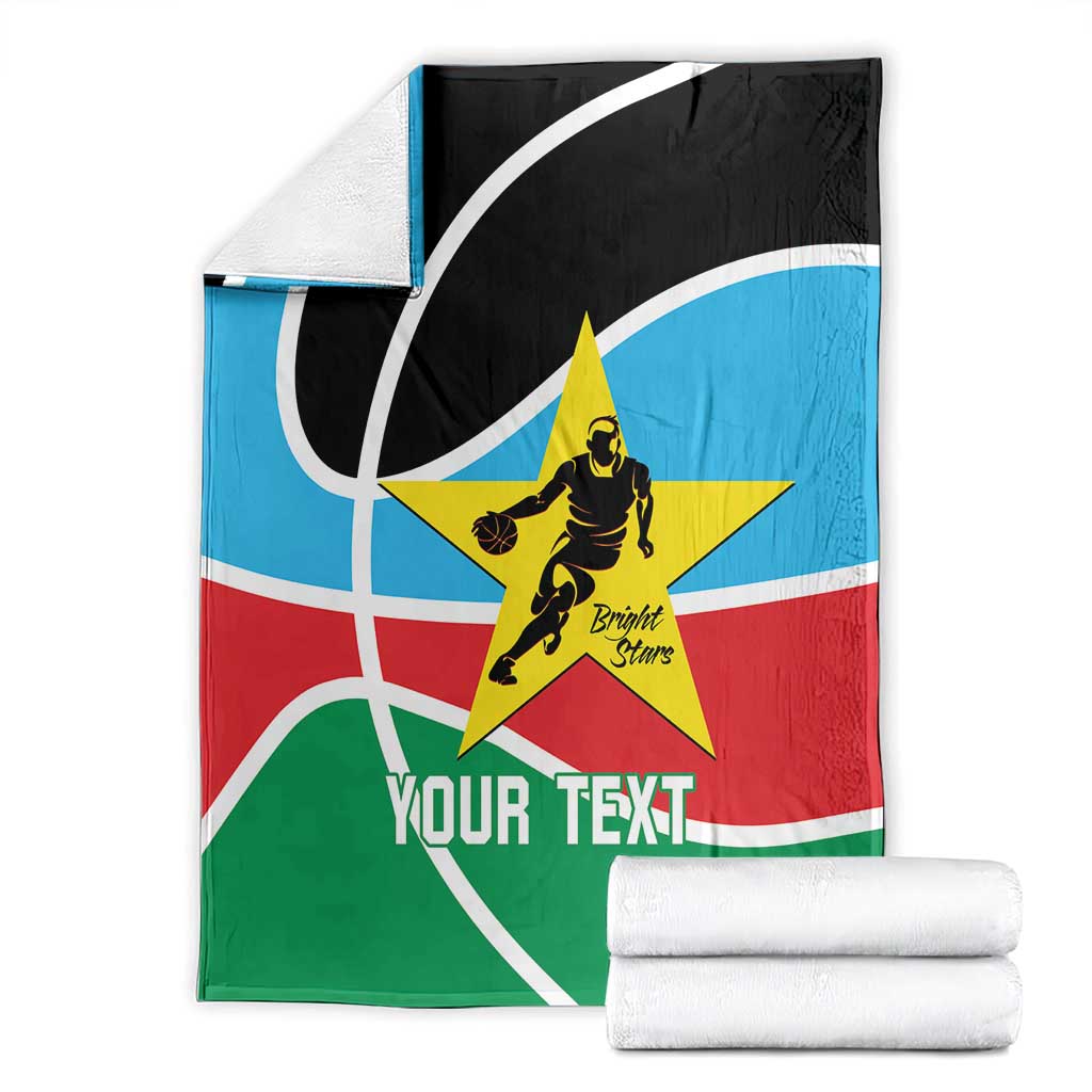 South Sudan Basketball Custom Blanket Come On Bright Stars - Wonder Print Shop