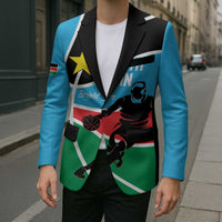 South Sudan Basketball Custom Blazer Come On Bright Stars - Wonder Print Shop