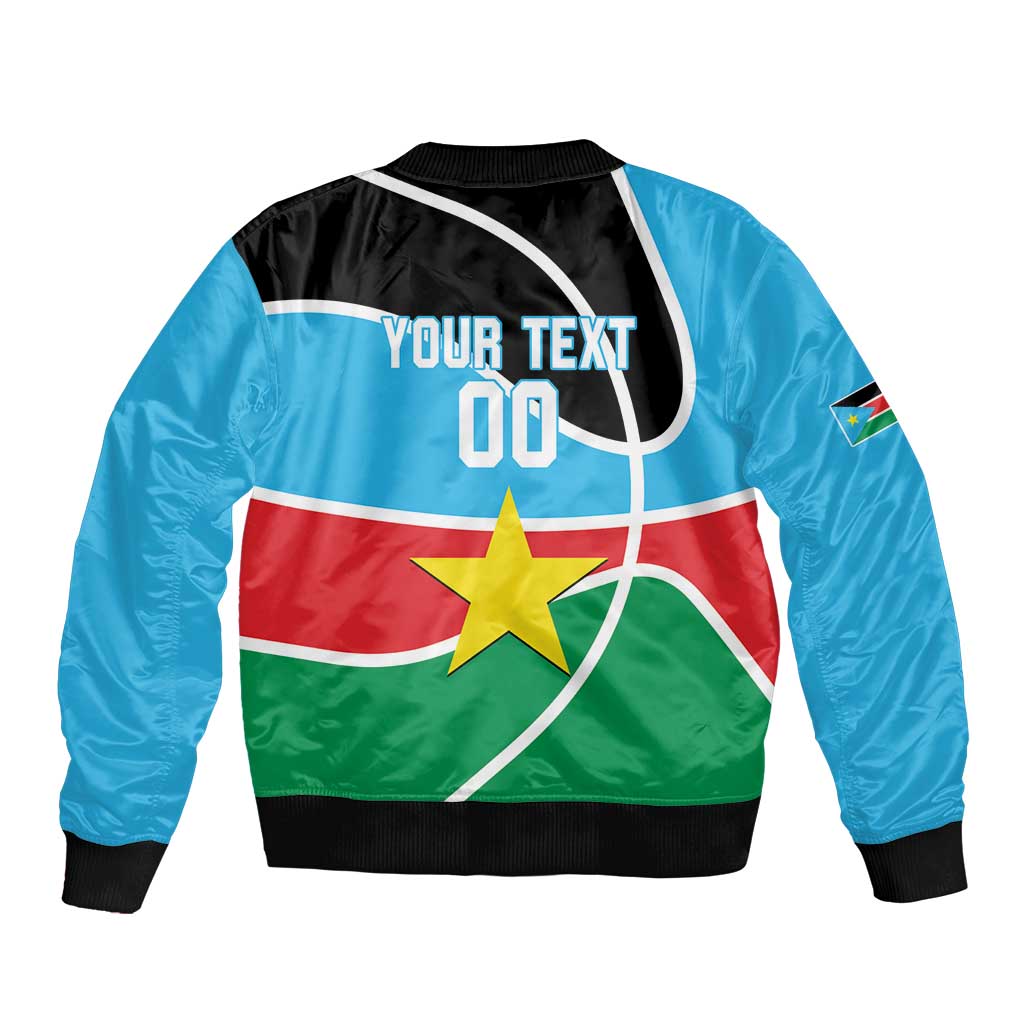 South Sudan Basketball Custom Bomber Jacket Come On Bright Stars - Wonder Print Shop
