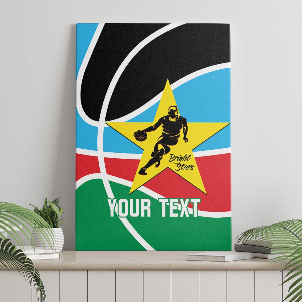 South Sudan Basketball Custom Canvas Wall Art Come On Bright Stars - Wonder Print Shop