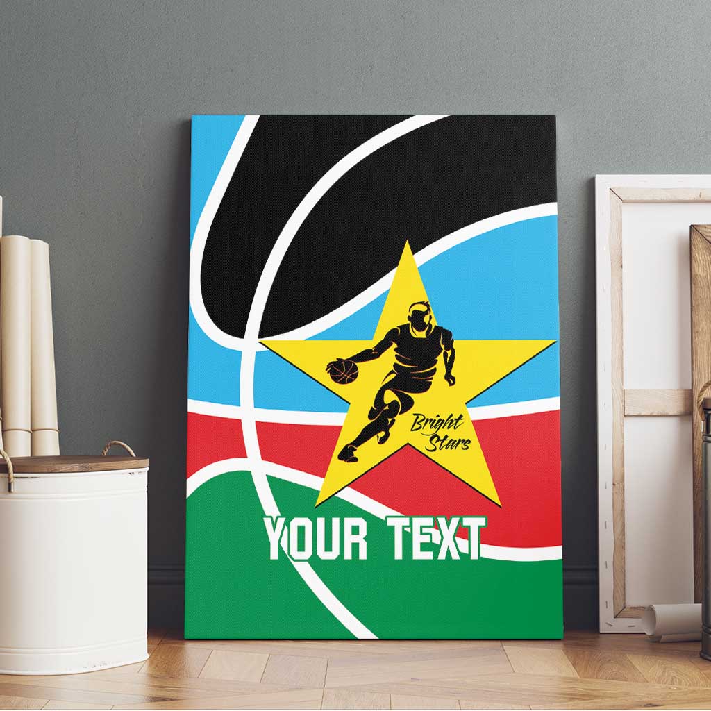 South Sudan Basketball Custom Canvas Wall Art Come On Bright Stars - Wonder Print Shop