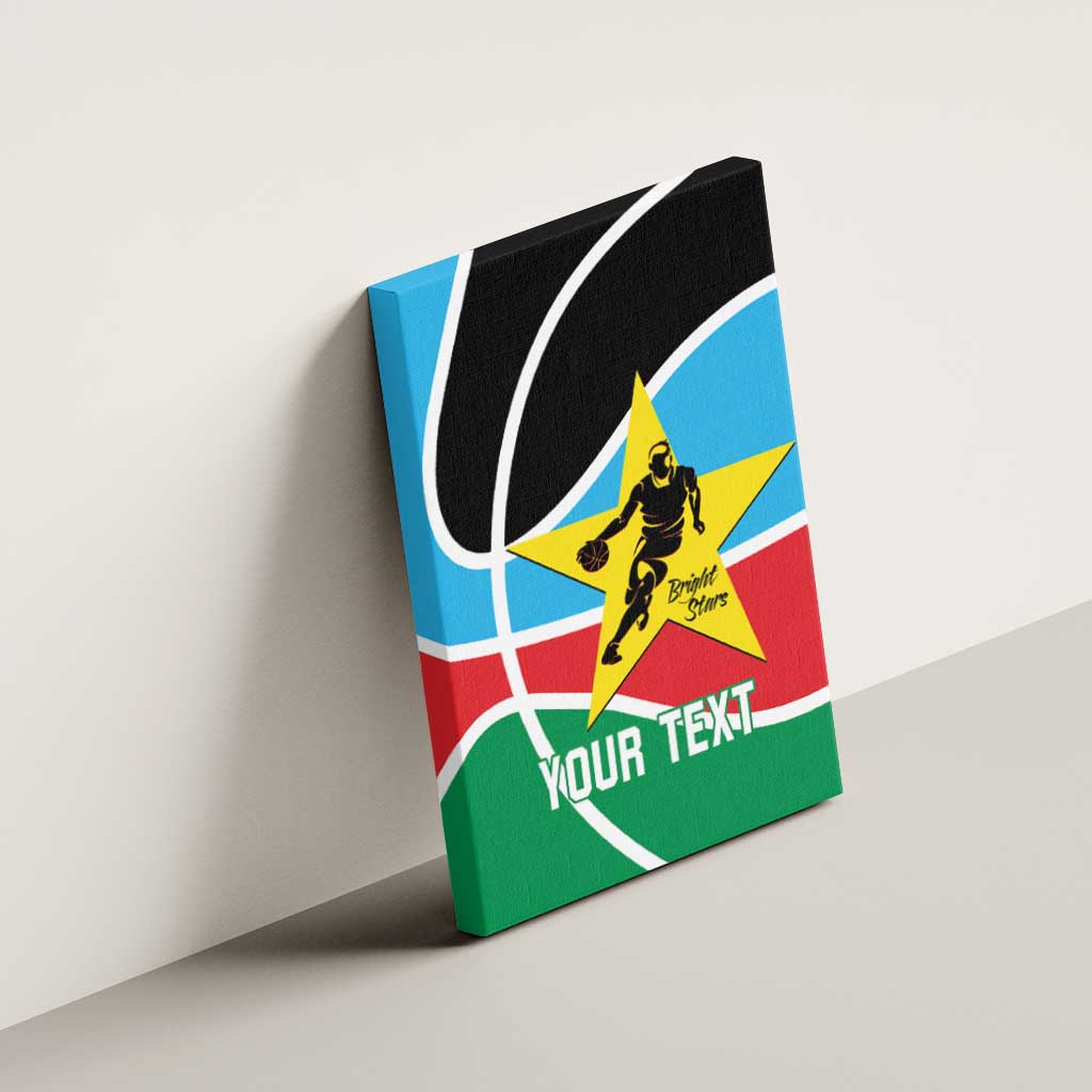 South Sudan Basketball Custom Canvas Wall Art Come On Bright Stars - Wonder Print Shop