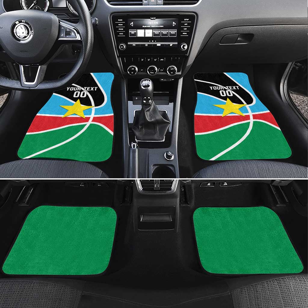 South Sudan Basketball Custom Car Mats Come On Bright Stars - Wonder Print Shop