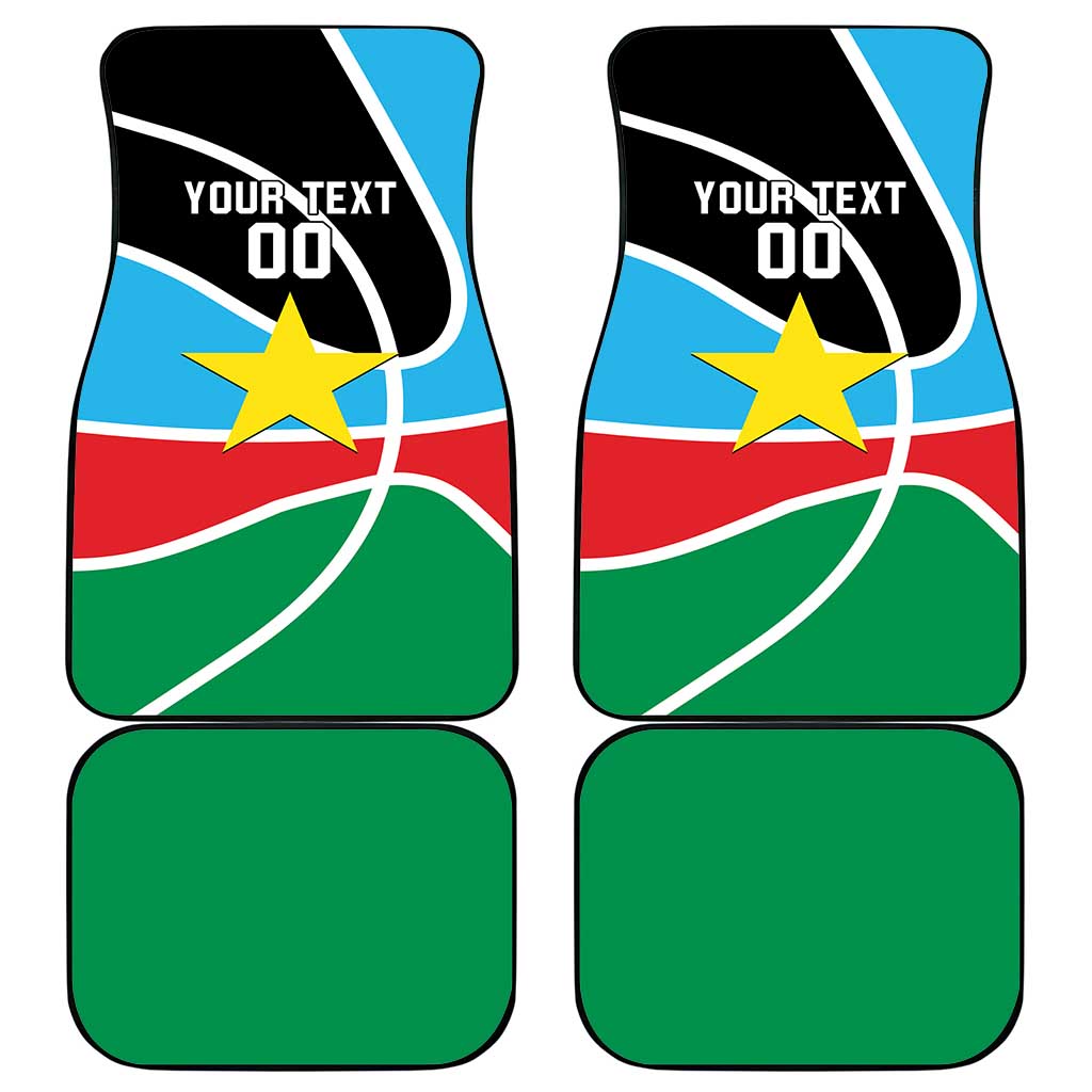 South Sudan Basketball Custom Car Mats Come On Bright Stars - Wonder Print Shop