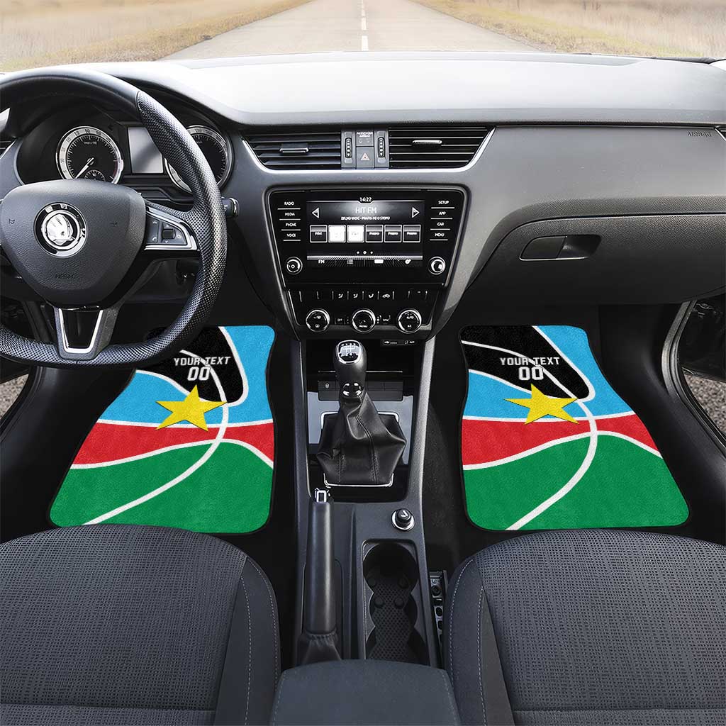 South Sudan Basketball Custom Car Mats Come On Bright Stars - Wonder Print Shop