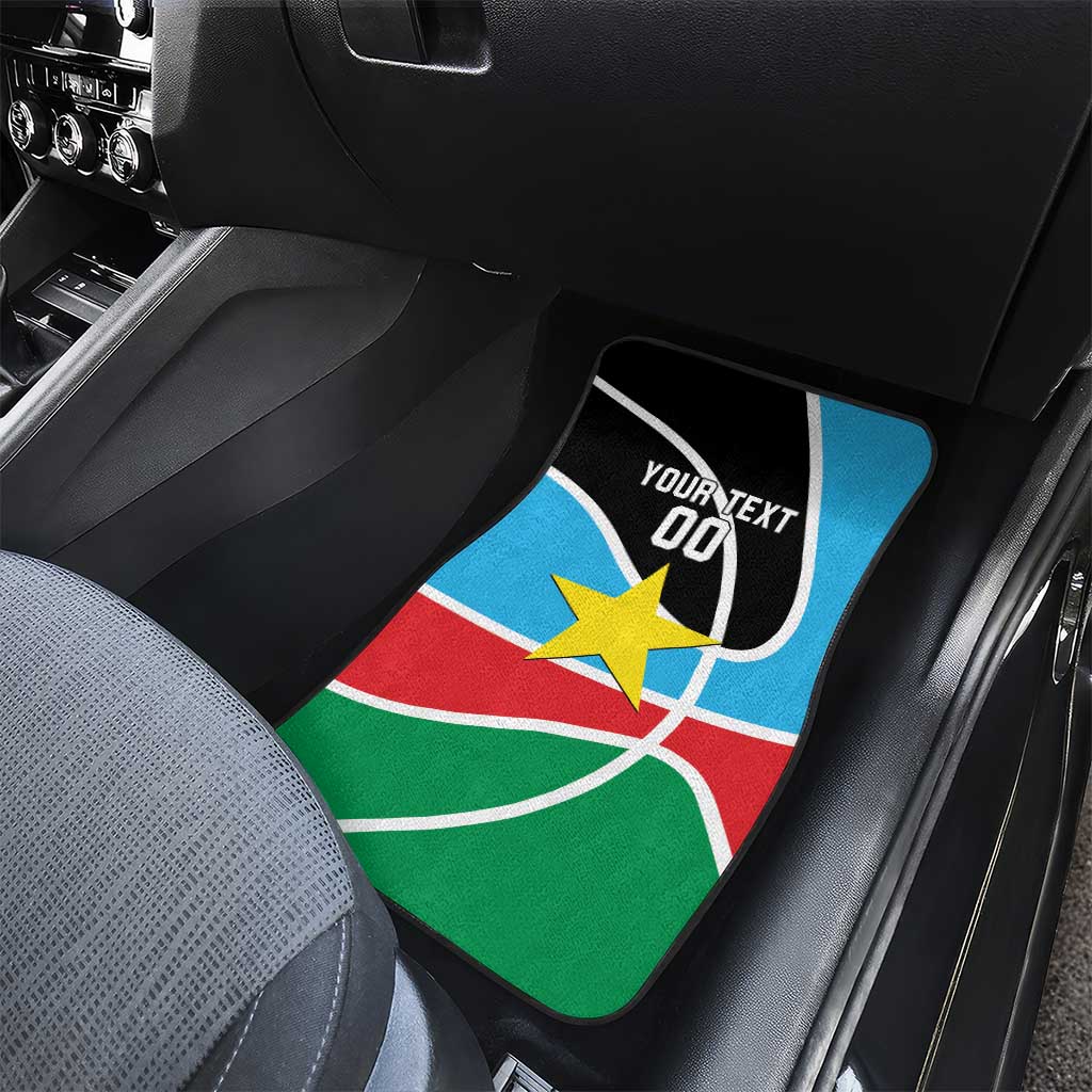 South Sudan Basketball Custom Car Mats Come On Bright Stars - Wonder Print Shop