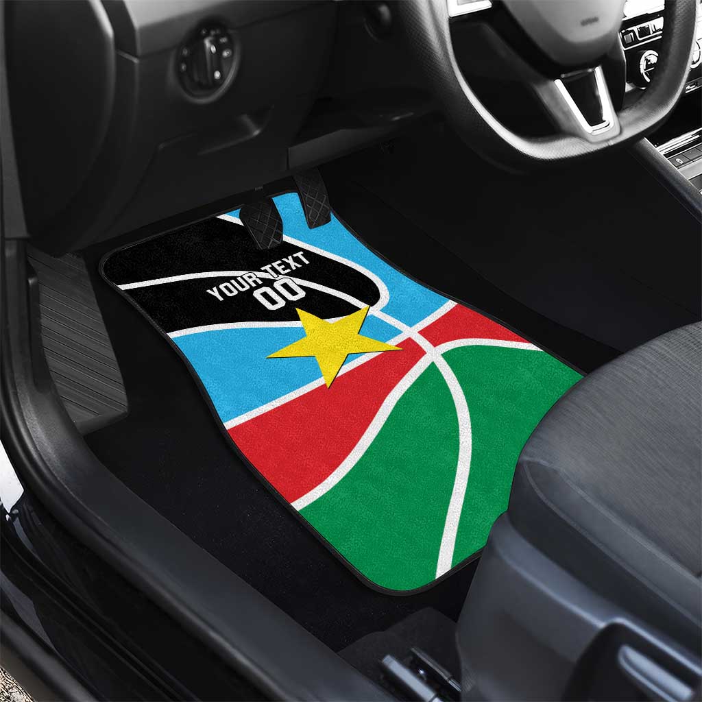 South Sudan Basketball Custom Car Mats Come On Bright Stars - Wonder Print Shop