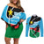 South Sudan Basketball Custom Couples Matching Off Shoulder Short Dress and Long Sleeve Button Shirt Come On Bright Stars - Wonder Print Shop