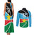 South Sudan Basketball Custom Couples Matching Tank Maxi Dress and Long Sleeve Button Shirt Come On Bright Stars - Wonder Print Shop