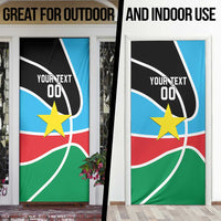 South Sudan Basketball Custom Door Cover Come On Bright Stars - Wonder Print Shop