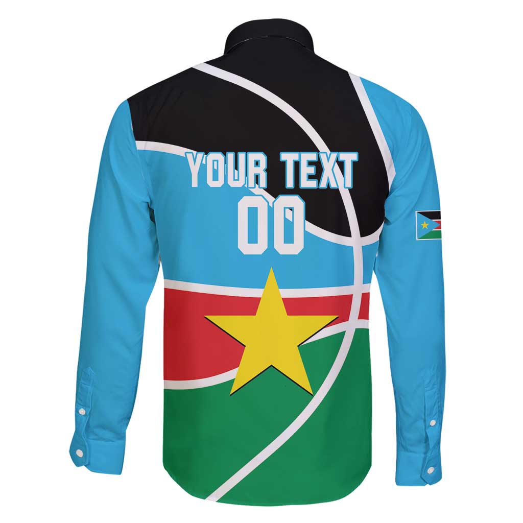 South Sudan Basketball Custom Family Matching Long Sleeve Bodycon Dress and Hawaiian Shirt Come On Bright Stars - Wonder Print Shop