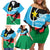 South Sudan Basketball Custom Family Matching Off Shoulder Short Dress and Hawaiian Shirt Come On Bright Stars - Wonder Print Shop