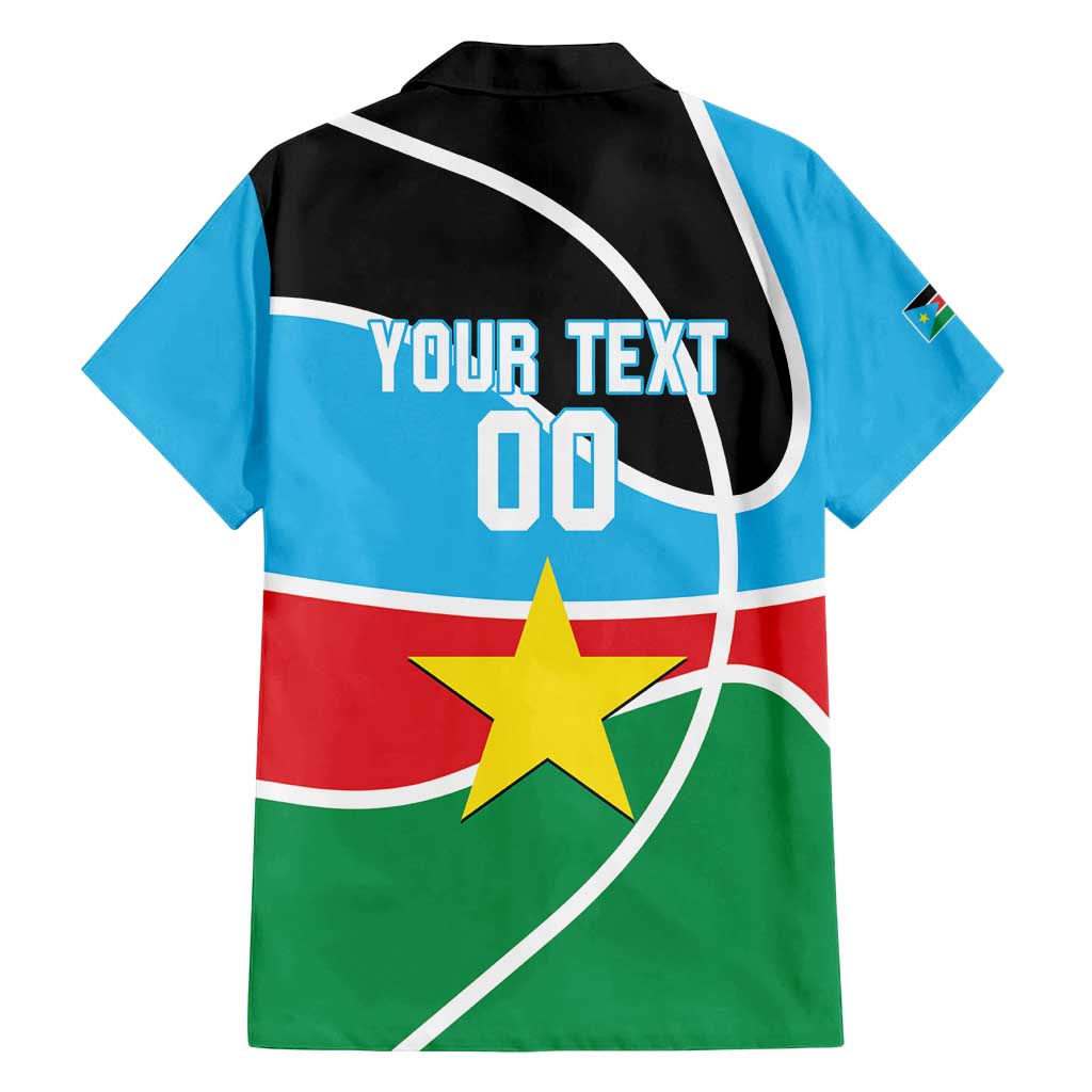 South Sudan Basketball Custom Family Matching Off Shoulder Short Dress and Hawaiian Shirt Come On Bright Stars - Wonder Print Shop