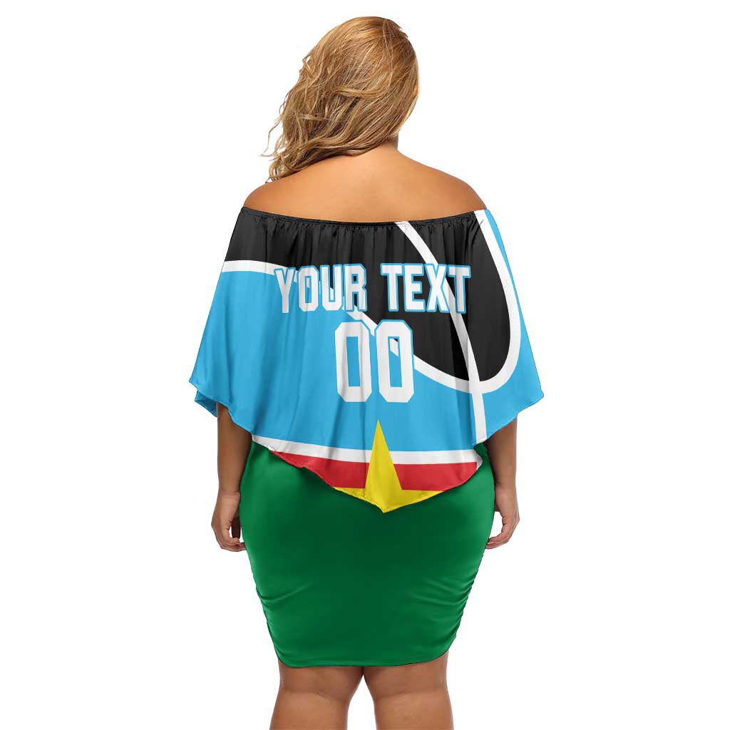 South Sudan Basketball Custom Family Matching Off Shoulder Short Dress and Hawaiian Shirt Come On Bright Stars - Wonder Print Shop