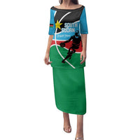 South Sudan Basketball Custom Family Matching Puletasi and Hawaiian Shirt Come On Bright Stars - Wonder Print Shop