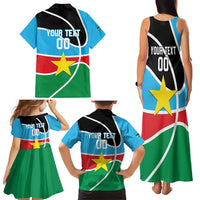 South Sudan Basketball Custom Family Matching Tank Maxi Dress and Hawaiian Shirt Come On Bright Stars - Wonder Print Shop