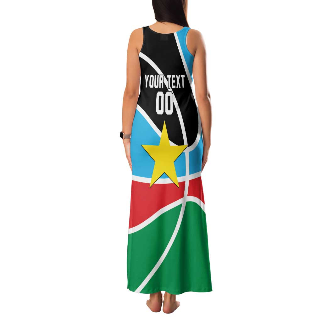 South Sudan Basketball Custom Family Matching Tank Maxi Dress and Hawaiian Shirt Come On Bright Stars - Wonder Print Shop
