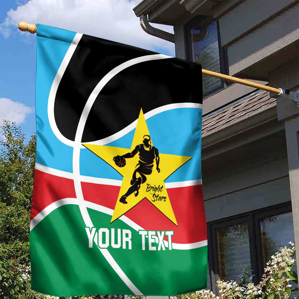 South Sudan Basketball Custom Garden Flag Come On Bright Stars - Wonder Print Shop