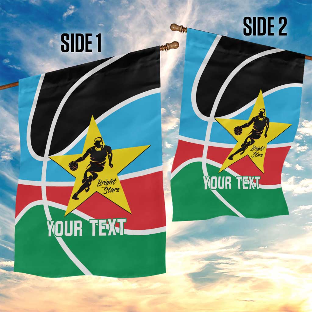 South Sudan Basketball Custom Garden Flag Come On Bright Stars - Wonder Print Shop