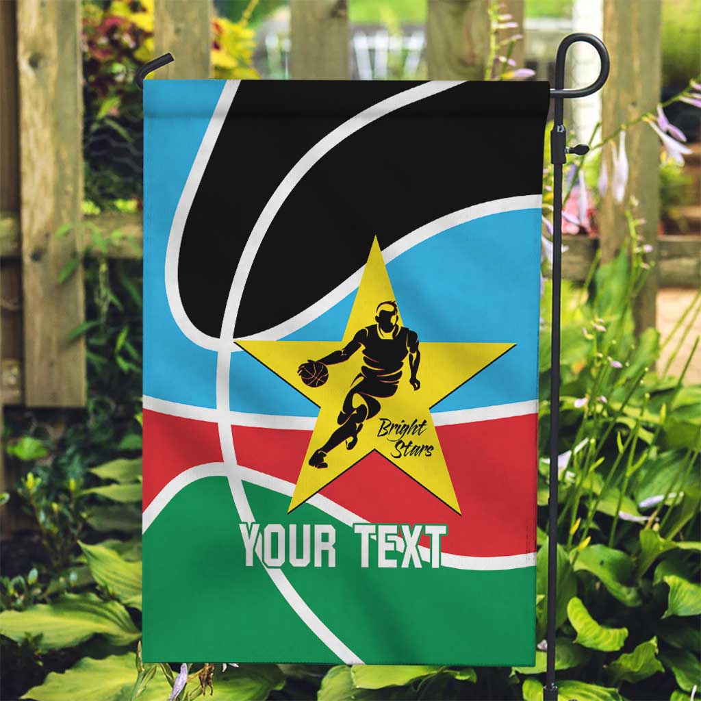 South Sudan Basketball Custom Garden Flag Come On Bright Stars - Wonder Print Shop