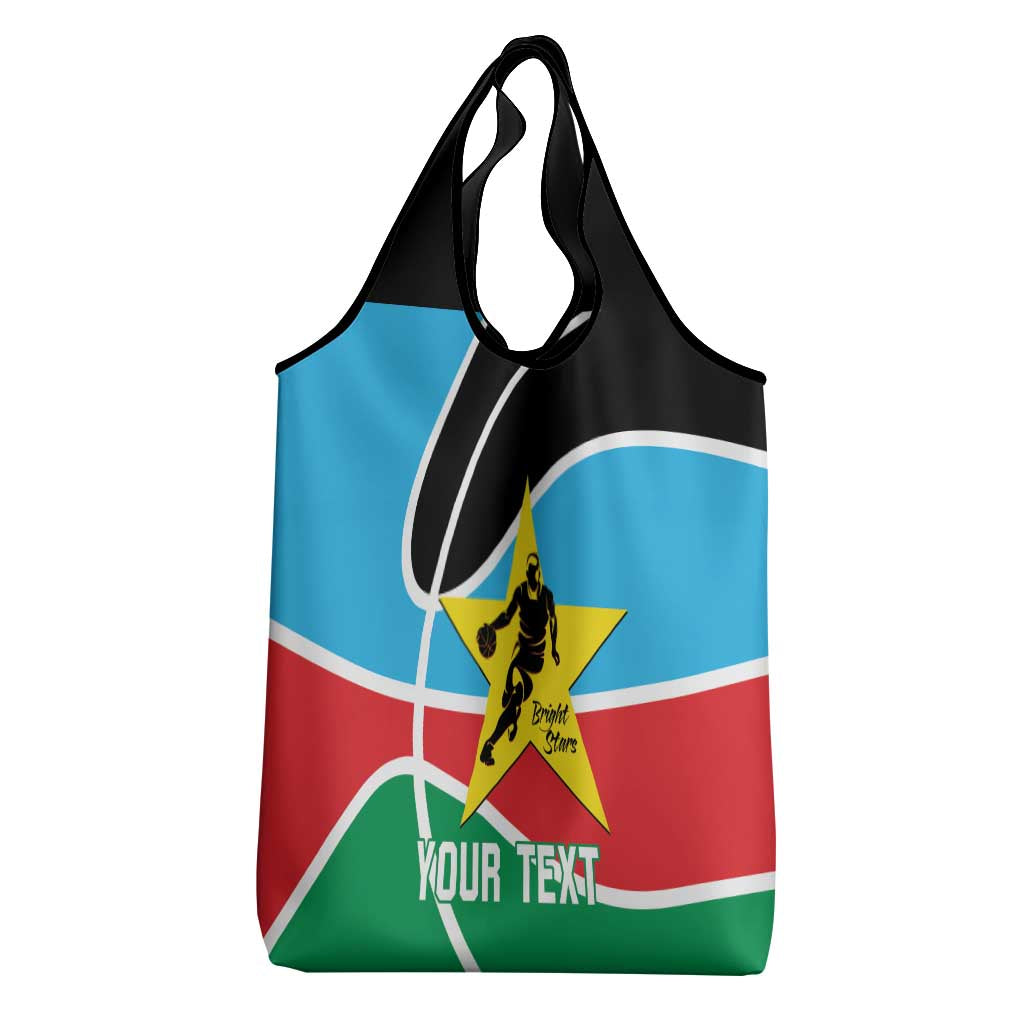 South Sudan Basketball Custom Grocery Bag Come On Bright Stars - Wonder Print Shop