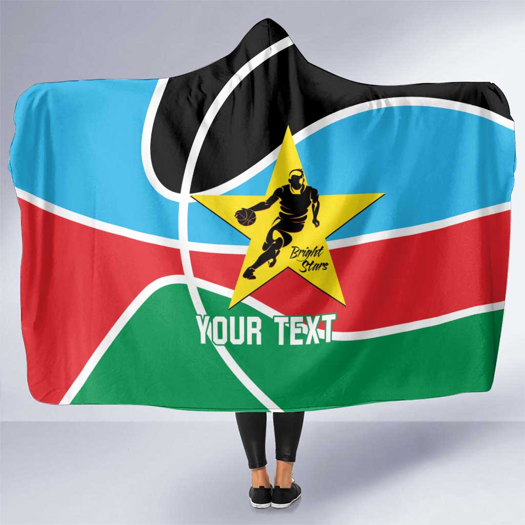 South Sudan Basketball Custom Hooded Blanket Come On Bright Stars - Wonder Print Shop