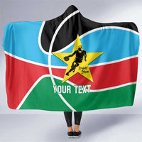 South Sudan Basketball Custom Hooded Blanket Come On Bright Stars - Wonder Print Shop