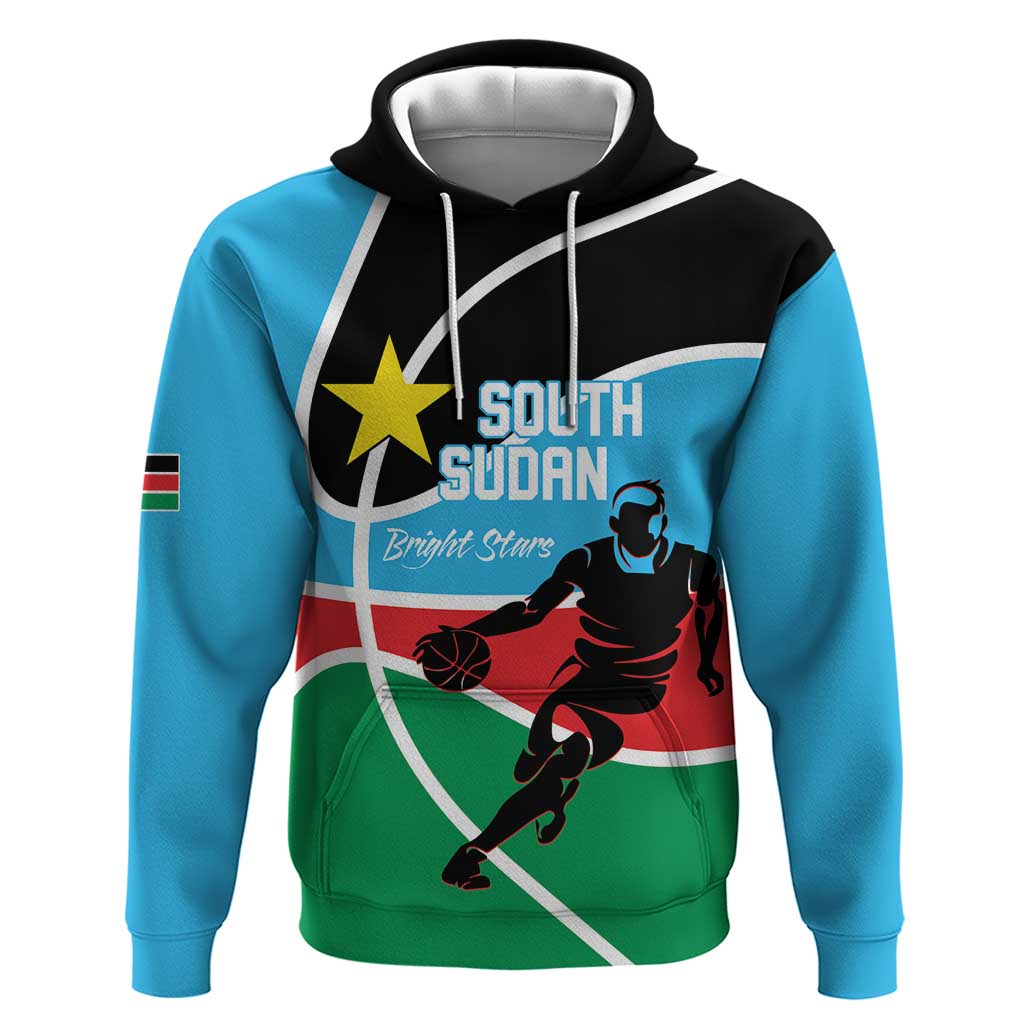South Sudan Basketball Custom Hoodie Come On Bright Stars - Wonder Print Shop