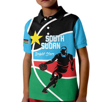 South Sudan Basketball Custom Kid Polo Shirt Come On Bright Stars - Wonder Print Shop