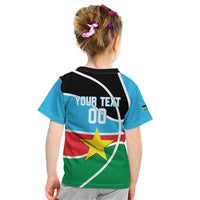 South Sudan Basketball Custom Kid T Shirt Come On Bright Stars - Wonder Print Shop
