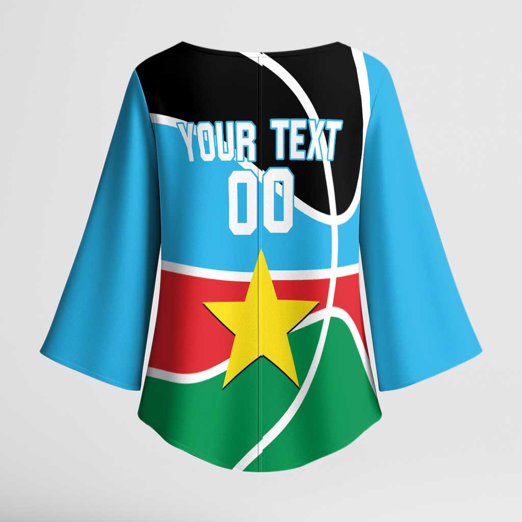 South Sudan Basketball Custom Kimono Sleeve Blouse Come On Bright Stars - Wonder Print Shop