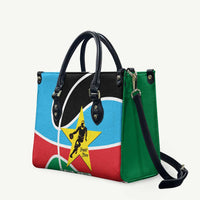 South Sudan Basketball Custom Leather Bag Come On Bright Stars - Wonder Print Shop