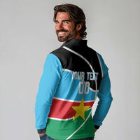 South Sudan Basketball Custom Long Sleeve Polo Shirt Come On Bright Stars - Wonder Print Shop