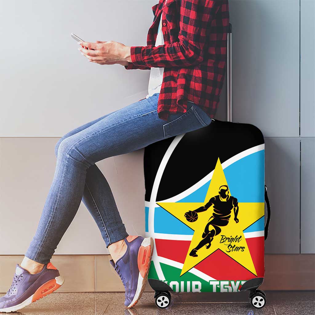 South Sudan Basketball Custom Luggage Cover Come On Bright Stars - Wonder Print Shop