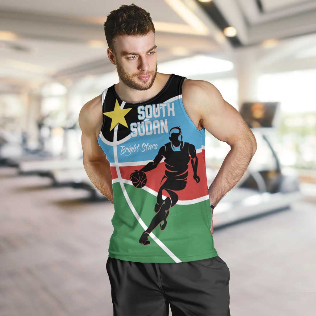 South Sudan Basketball Custom Men Tank Top Come On Bright Stars - Wonder Print Shop