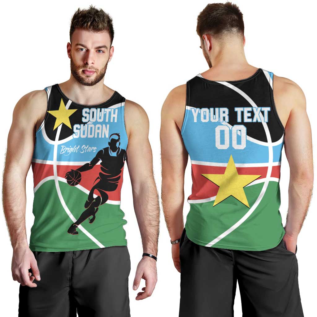 South Sudan Basketball Custom Men Tank Top Come On Bright Stars - Wonder Print Shop