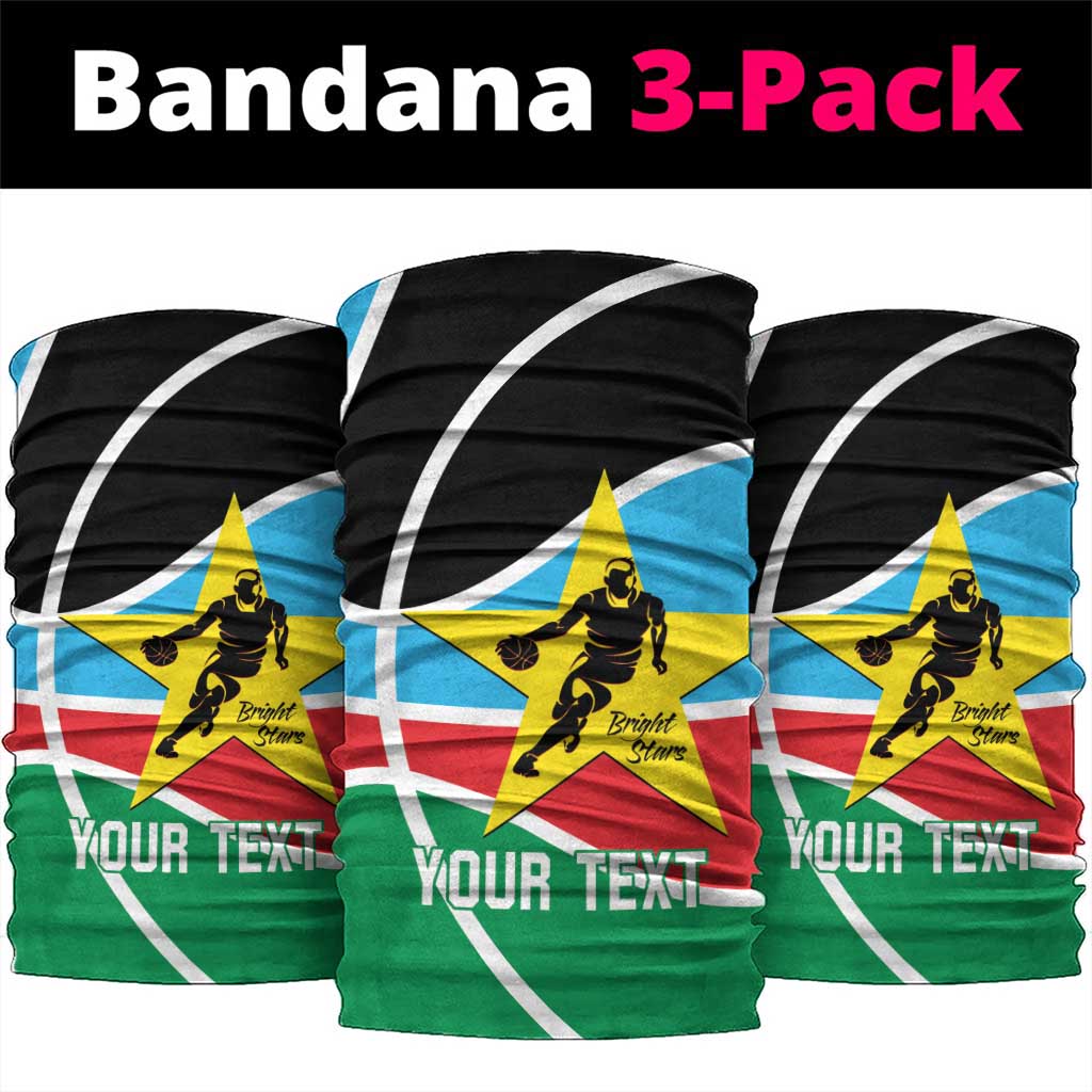 South Sudan Basketball Custom Neck Gaiter Come On Bright Stars - Wonder Print Shop