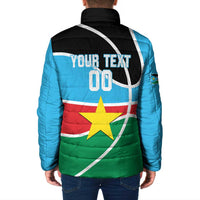 South Sudan Basketball Custom Padded Jacket Come On Bright Stars - Wonder Print Shop