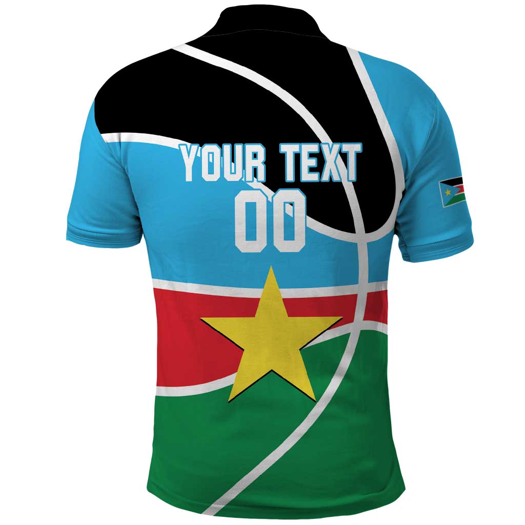 South Sudan Basketball Custom Polo Shirt Come On Bright Stars - Wonder Print Shop