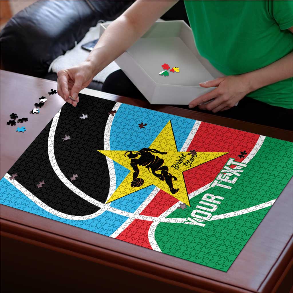 South Sudan Basketball Custom Puzzle Come On Bright Stars - Wonder Print Shop