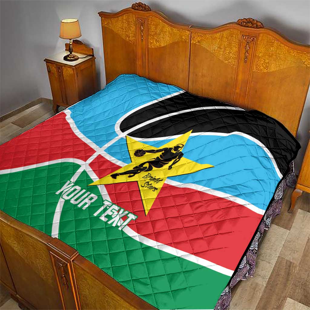 South Sudan Basketball Custom Quilt Come On Bright Stars - Wonder Print Shop